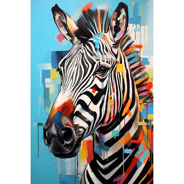 Peinture Tête De Zèbre Contemporaine